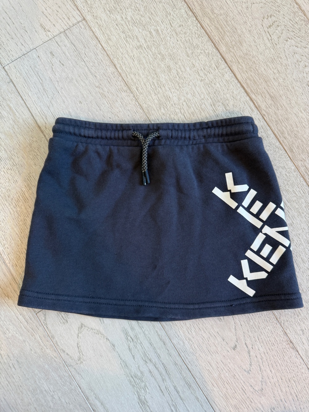 Kenzo Navy Skirt with White Logo Accent size 4 kids